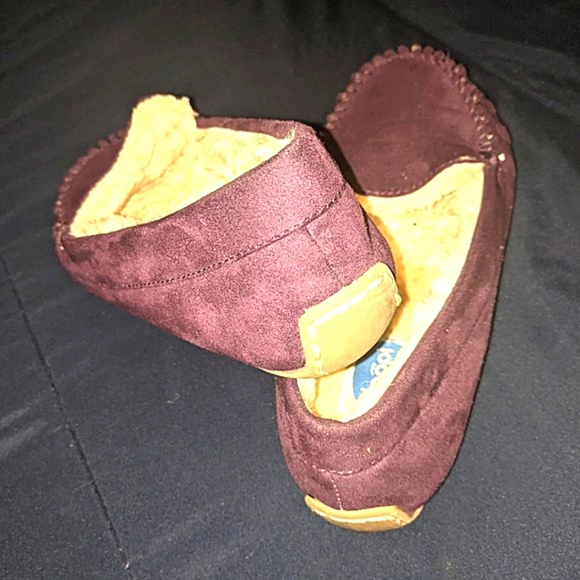 Floopi Women’s Lily Moccasin Faux Suede Slippers Purple Slippers Size 9 - Picture 4 of 9